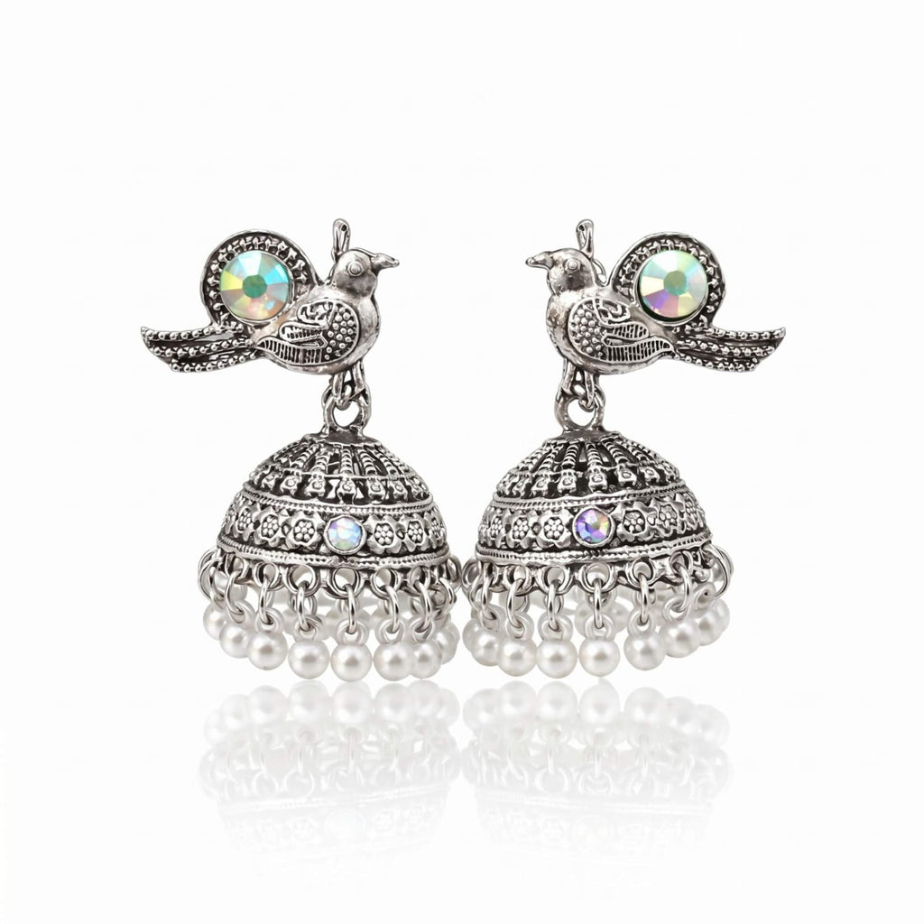 Bird Peacock Jhumka Earrings