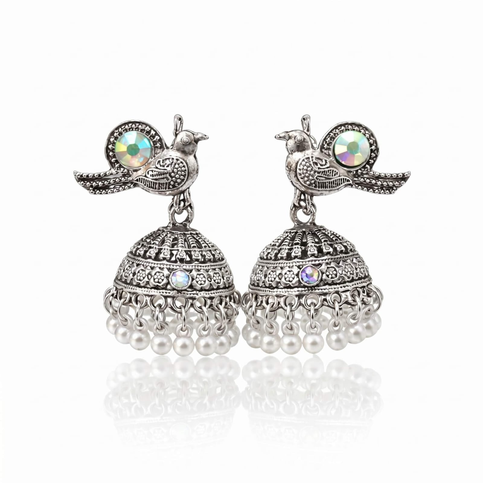 Bird Peacock Jhumka Earrings