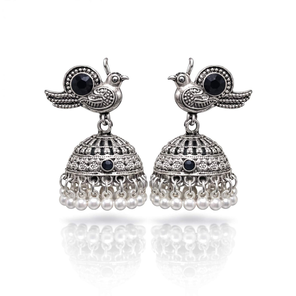 Bird Peacock Jhumka Earrings