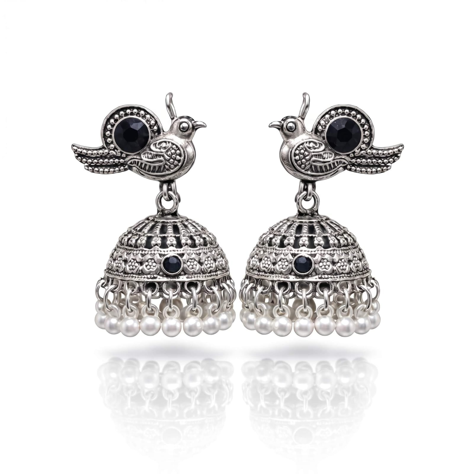 Bird Peacock Jhumka Earrings