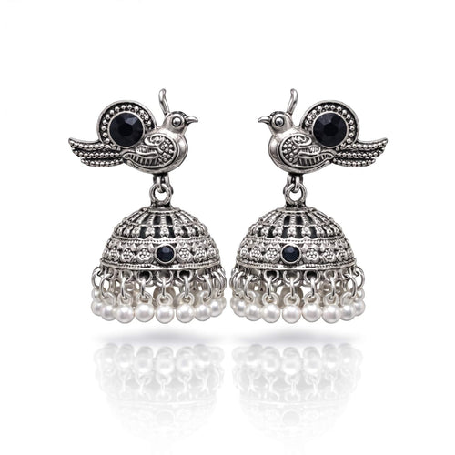 Bird Peacock Jhumka Earrings