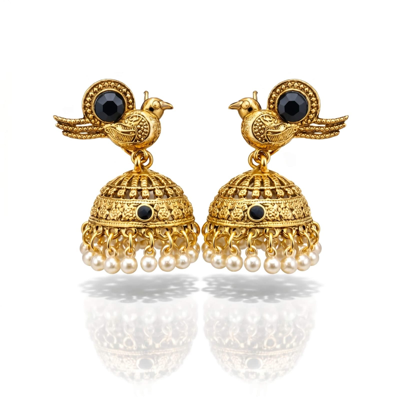 Bird Peacock Jhumka Earrings