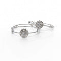 Silver Flower Filigree Bangle Bracelet