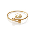 Gold Twisted Cable Bangle & Ring Set – Open Cuff