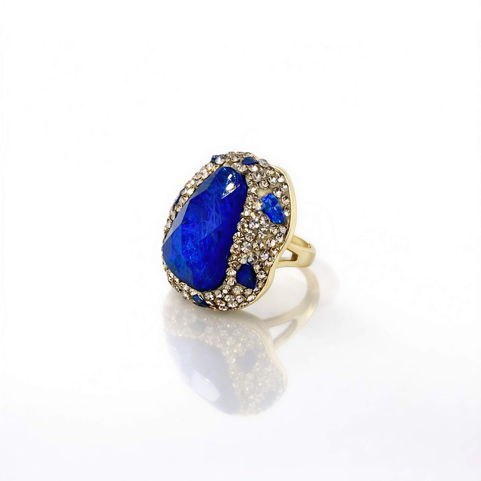 Gemstone Crystal Cocktail Ring