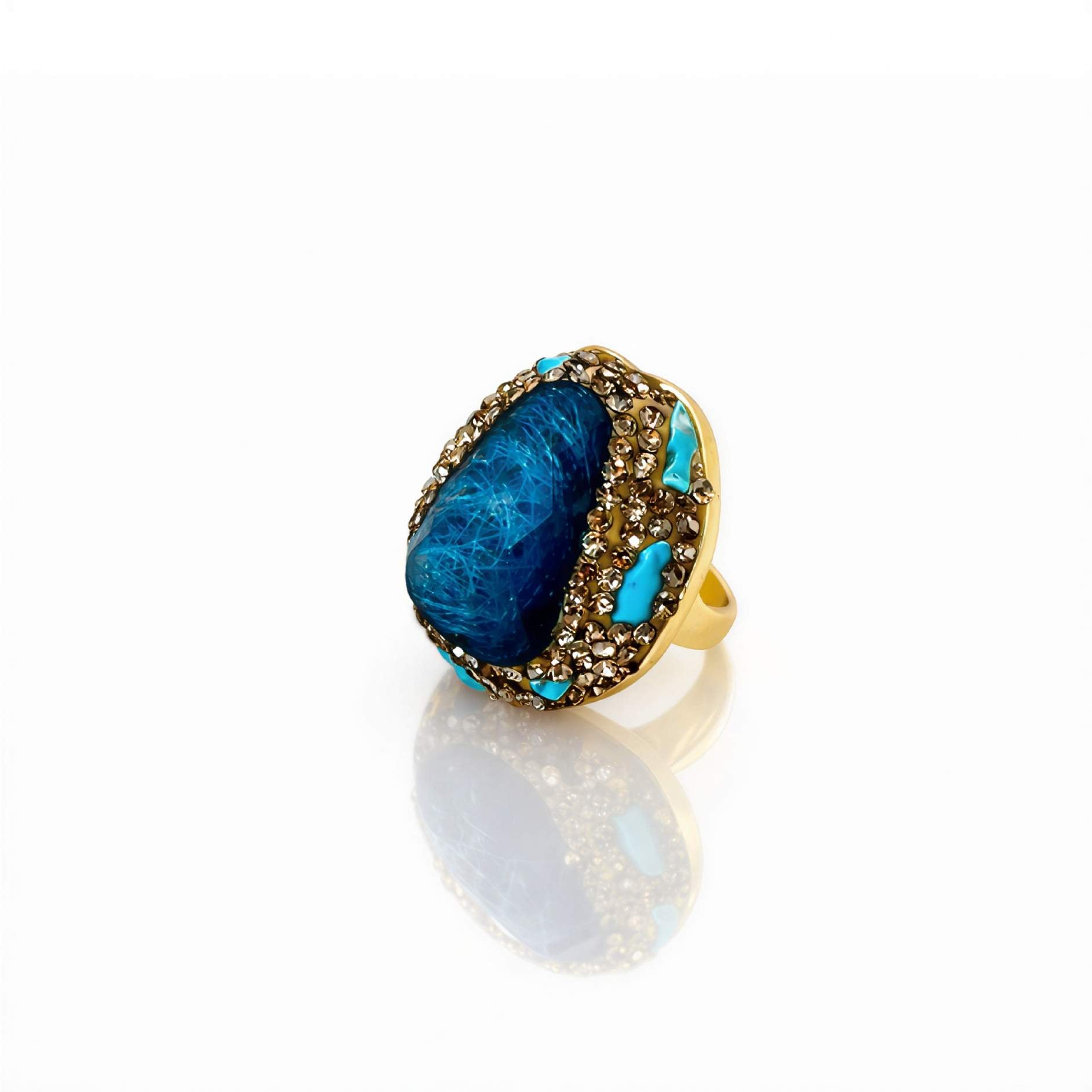 Gemstone Crystal Cocktail Ring