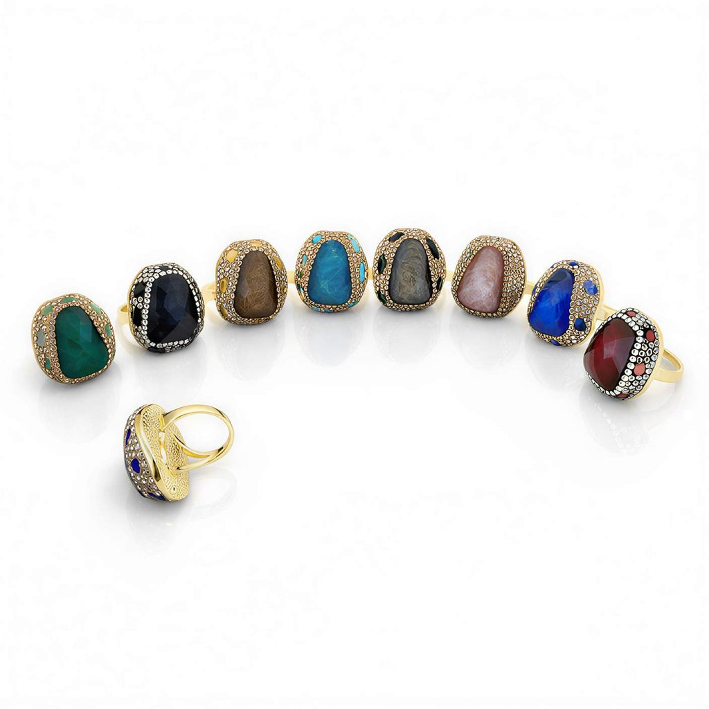 Gemstone Crystal Cocktail Ring