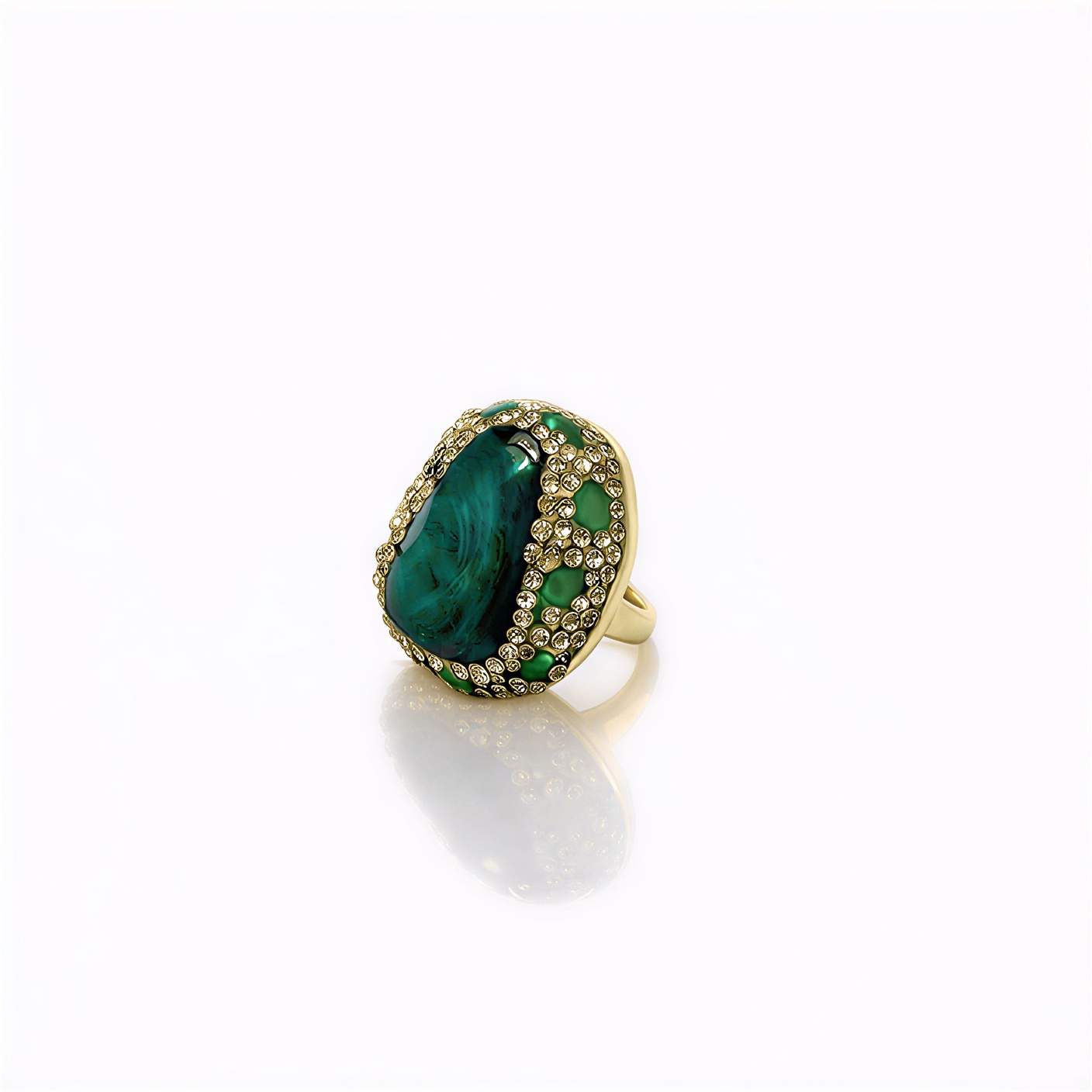 Gemstone Crystal Cocktail Ring