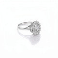 Cluster Halo Ring – Silver & Gold