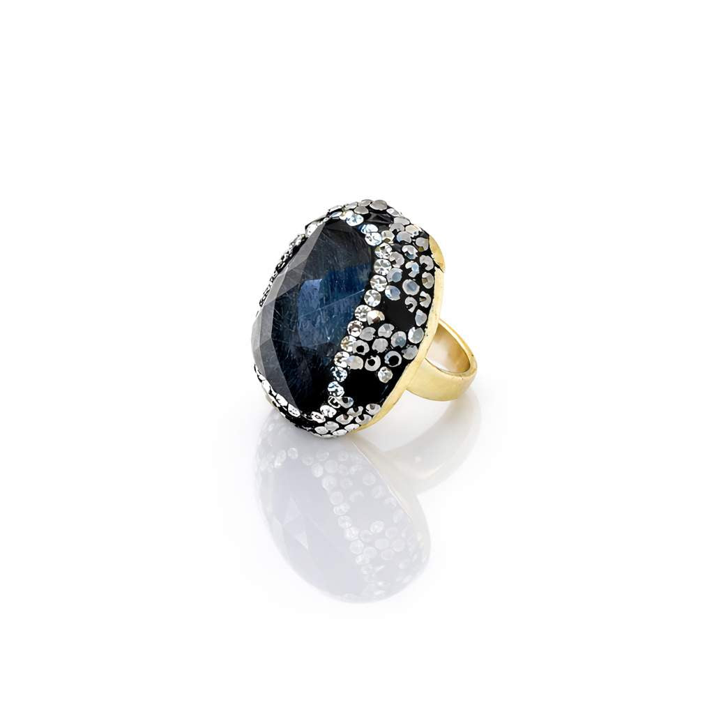Gemstone Crystal Cocktail Ring