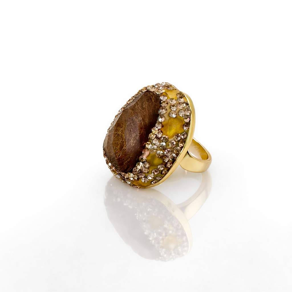 Gemstone Crystal Cocktail Ring
