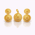 Gold Filigree Pendant & Earring Set – Multiple Designs