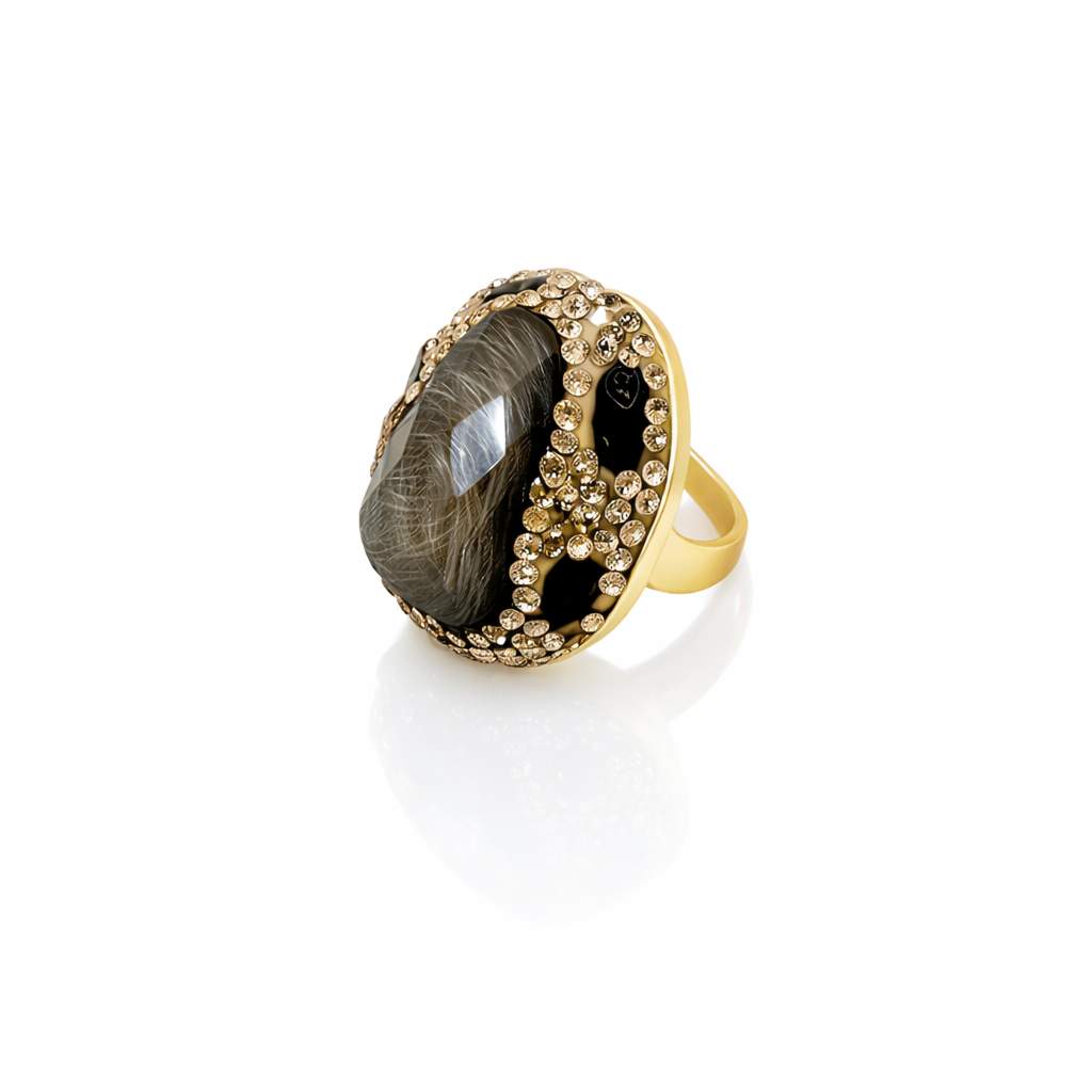 Gemstone Crystal Cocktail Ring