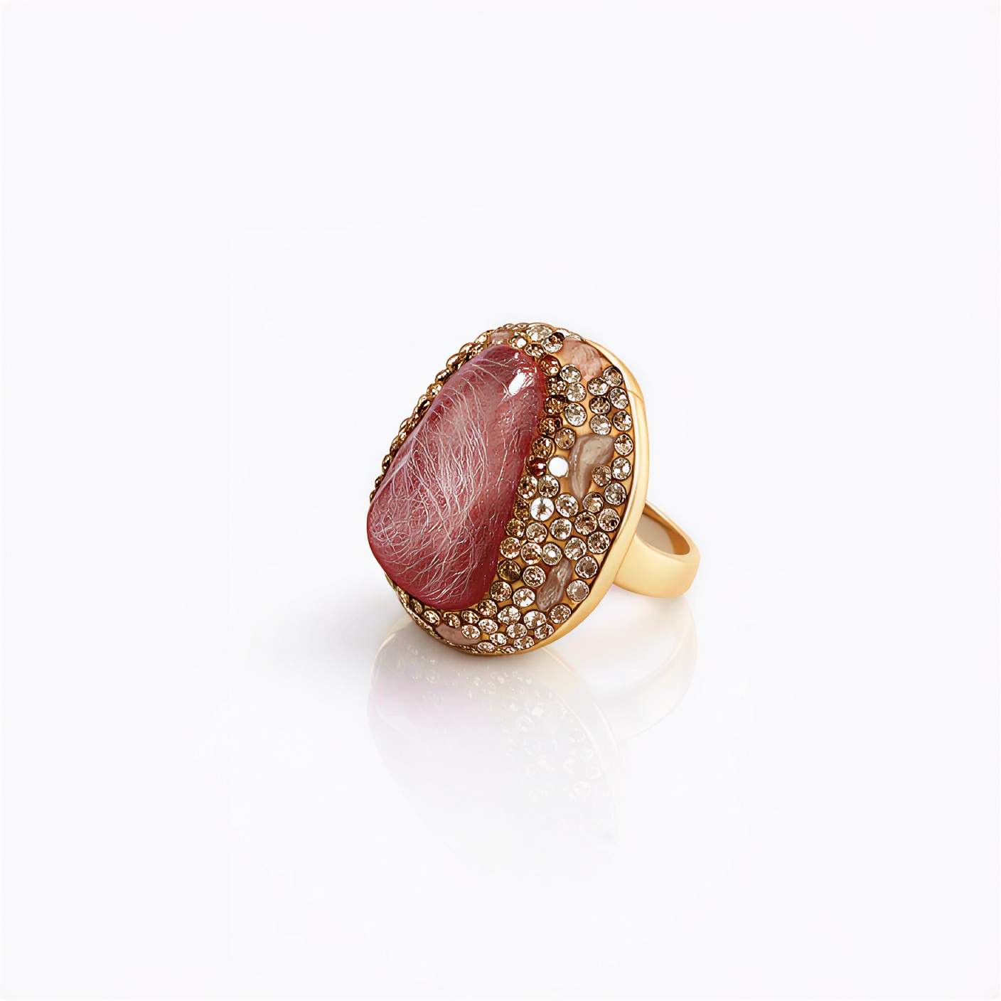 Gemstone Crystal Cocktail Ring