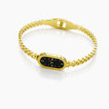 Gold Bracelet Watch – Black Dial with Roman Numerals