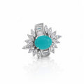Silver Sunburst Baguette & Marquise Crystal Ring – Multiple Colours