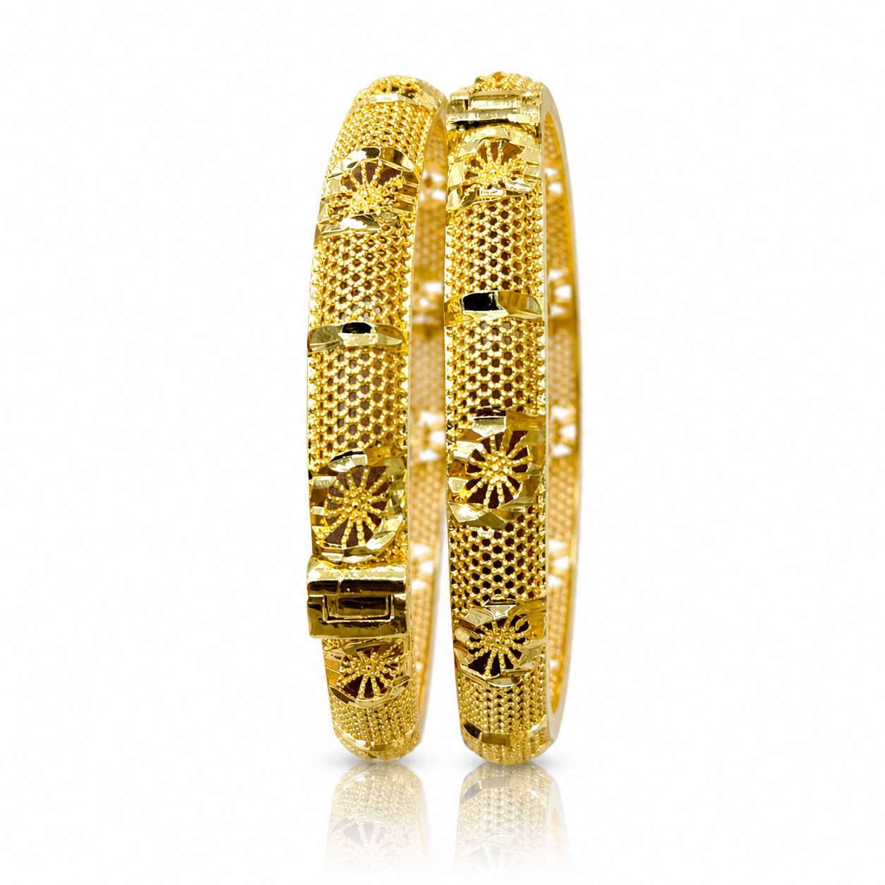 18K Gold Bangle Pair - collection overview
