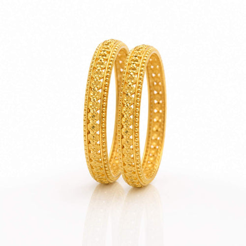 Marquise Wave Filigree Hinged Pair - wide hinged bangles with marquise wave star-flower filigree
