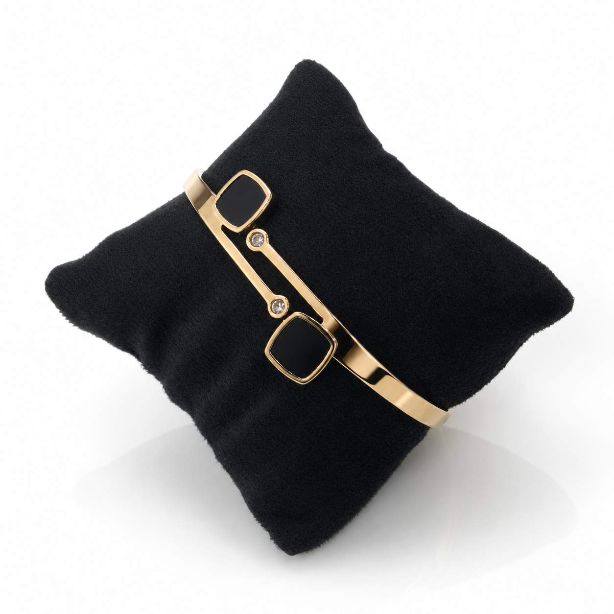 Gold Bangle Bracelet - side angle view