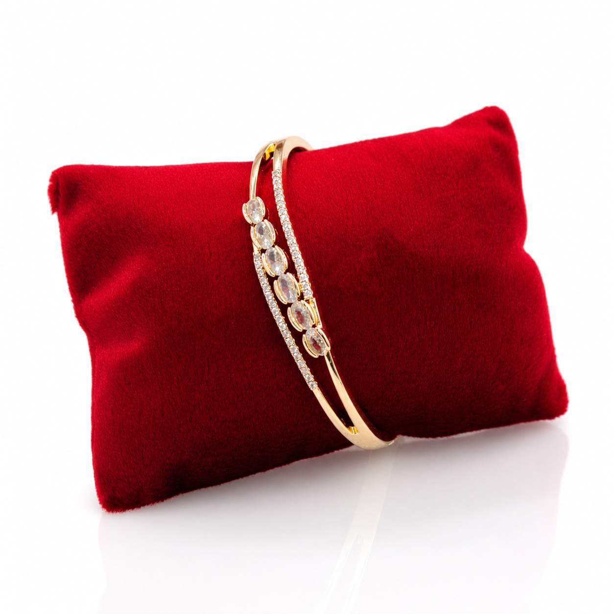 Pavé Arrow Cuff - wide crystal front panel with arrow terminals