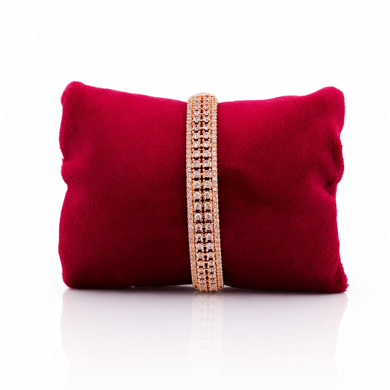 Marquise Leaf Bracelet - alternating polished and pavé crystal leaf links