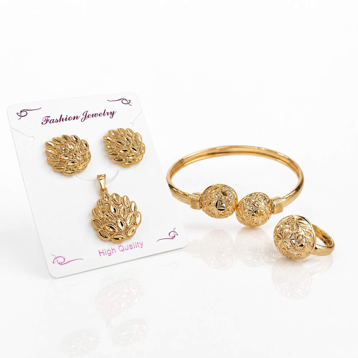 Gold Jewelry Set - detail view